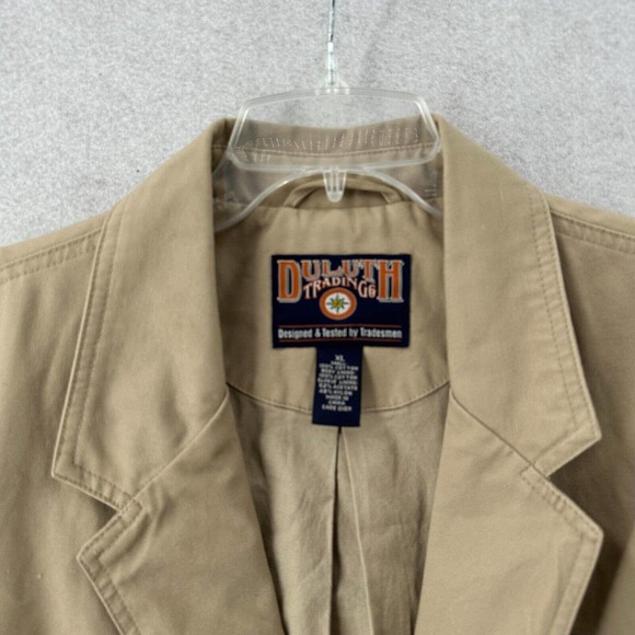 Duluth Trading Co Sports Coat Mens LARGE‎ Canvas Field Chino Blazer Jacket Black - Picture 7 of 15
